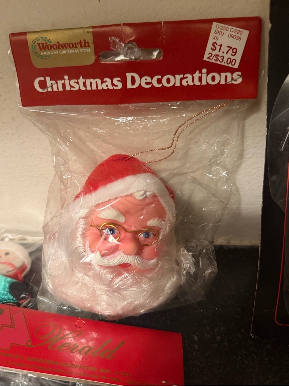 Vintage Santa Ornaments Lot - Picture 3 of 7